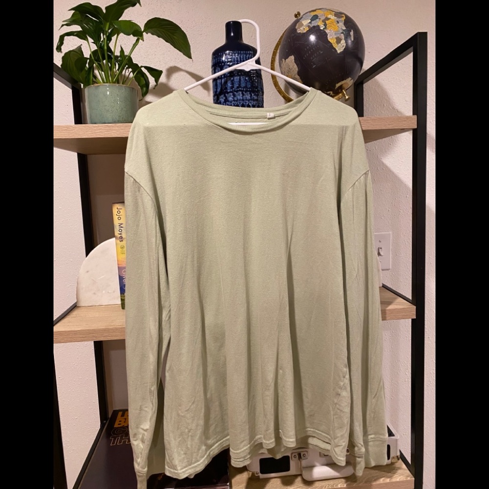 2 Long Sleeve PacSun Basic Tees. Orange & Mint.